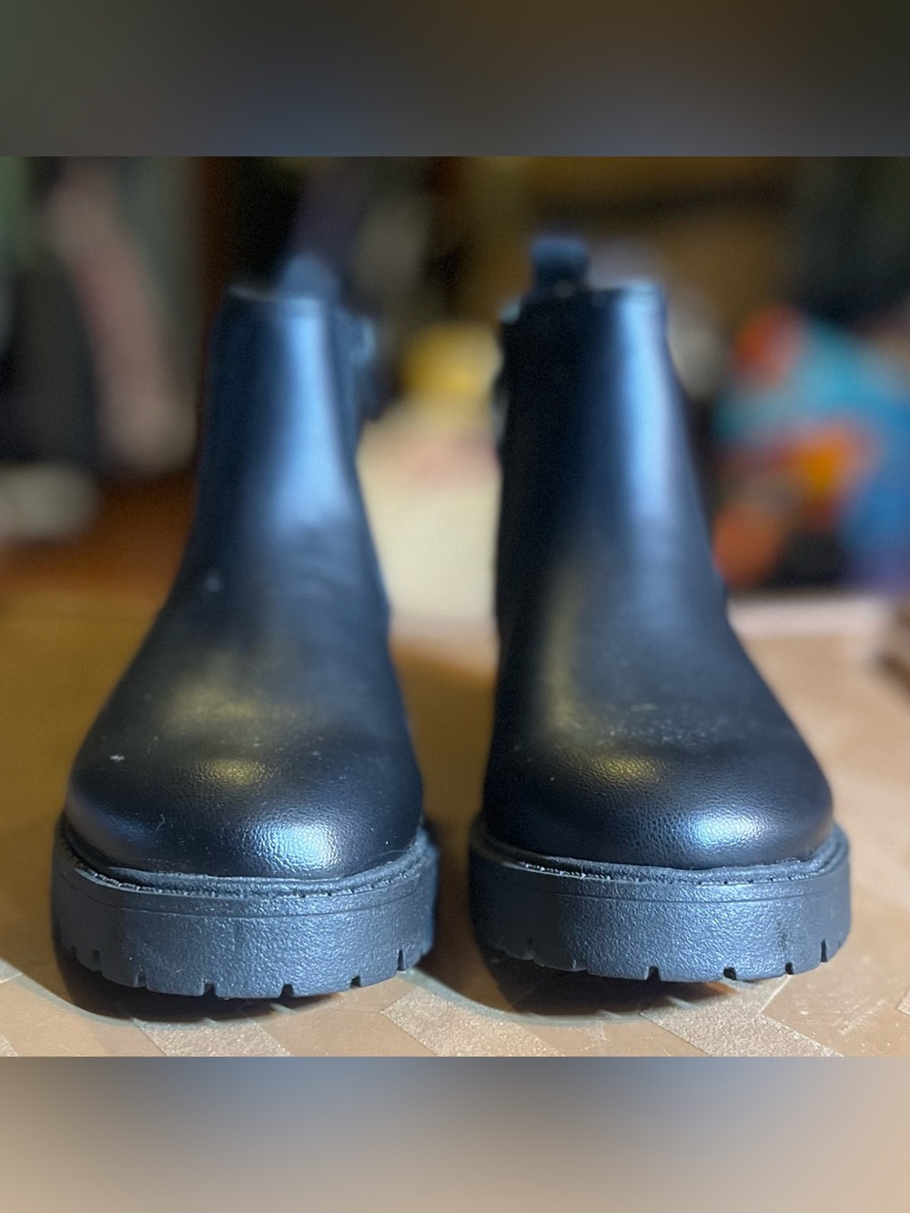 Wonder Nation Black Chelsea Boots - Girls Size 13 - Picture 2 of 9